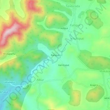 Ramput topographic map, elevation, terrain
