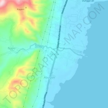 Ocaña topographic map, elevation, terrain