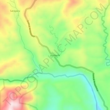 Jondachi topographic map, elevation, terrain