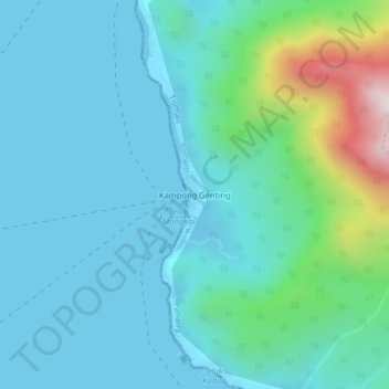 Genting topographic map, elevation, terrain