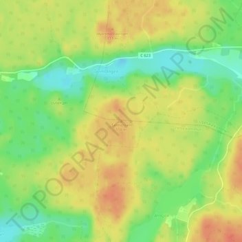 Tallmossen topographic map, elevation, terrain
