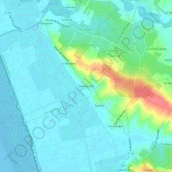 Saint-Nicolas topographic map, elevation, terrain