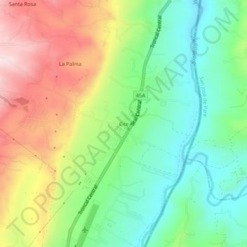 Cite topographic map, elevation, terrain