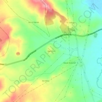 Ben Dris topographic map, elevation, terrain