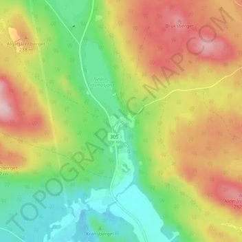Hedvigsfors topographic map, elevation, terrain