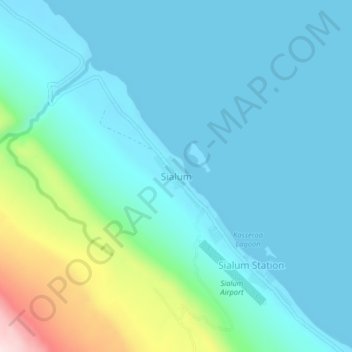 Sialum topographic map, elevation, terrain