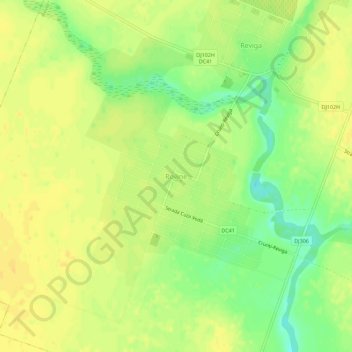 Rovine topographic map, elevation, terrain