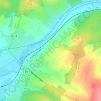 Giesler topographic map, elevation, terrain