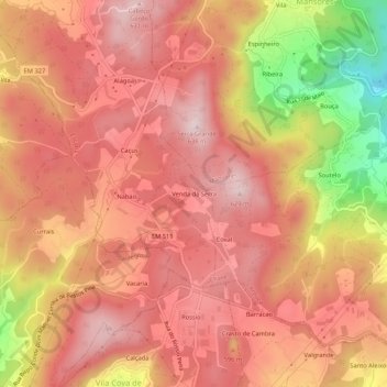 Venda da Serra topographic map, elevation, terrain