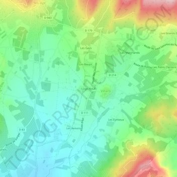 Logis-Neuf topographic map, elevation, terrain