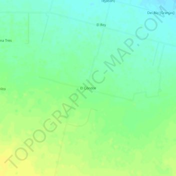 El Cóndor topographic map, elevation, terrain