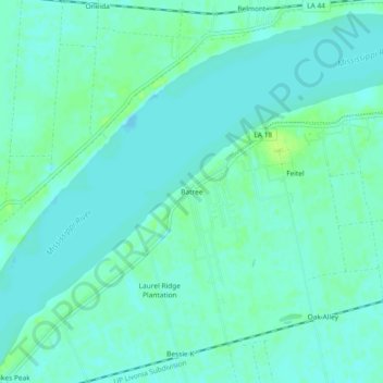 Batree topographic map, elevation, terrain
