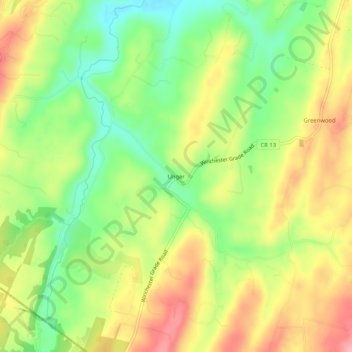 Unger topographic map, elevation, terrain