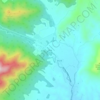 Syria topographic map, elevation, terrain