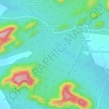 Relli topographic map, elevation, terrain