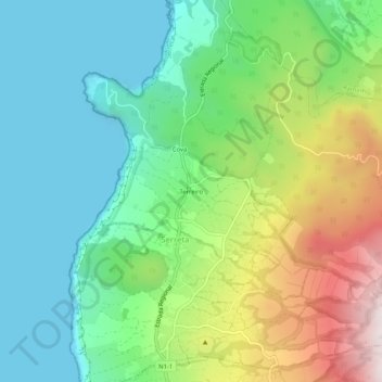 Terreiro topographic map, elevation, terrain