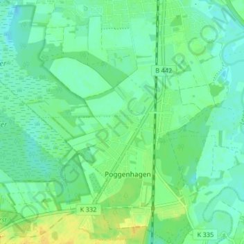 Moordorf topographic map, elevation, terrain