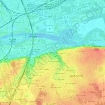 Le Bourg topographic map, elevation, terrain