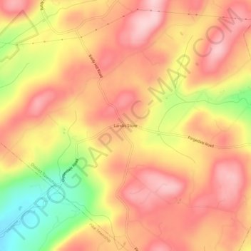 Landis Store topographic map, elevation, terrain