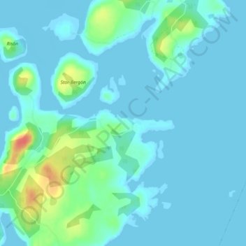 Långroudden topographic map, elevation, terrain