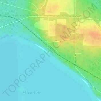 Mitsue topographic map, elevation, terrain