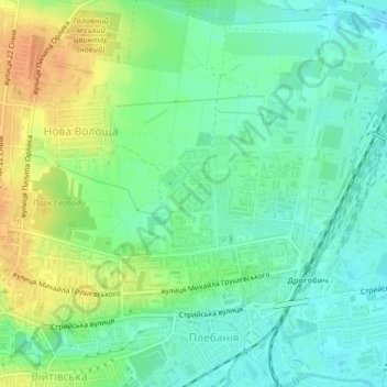 New York topographic map, elevation, terrain