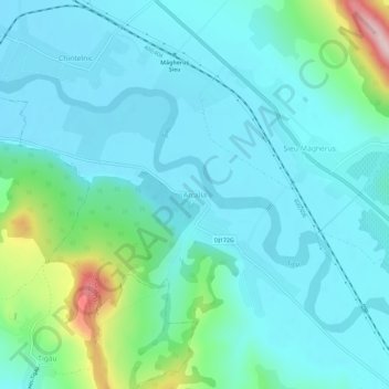 Arcalia topographic map, elevation, terrain