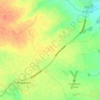 Thorpe Row topographic map, elevation, terrain