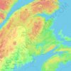New Brunswick topographic map, elevation, terrain