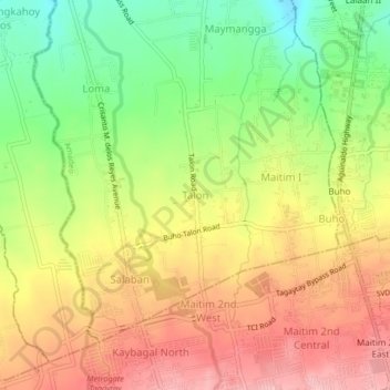 Talon topographic map, elevation, terrain