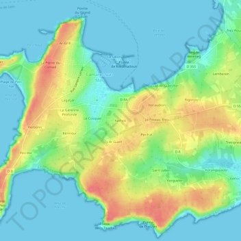 Kerhos topographic map, elevation, terrain