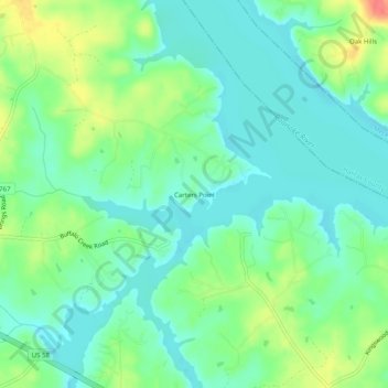 Carters Point topographic map, elevation, terrain