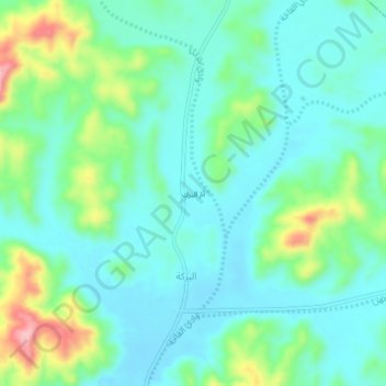 Umm al Birak topographic map, elevation, terrain