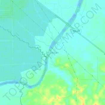 Maredan topographic map, elevation, terrain