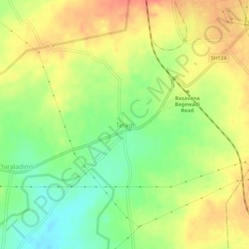 Telagi topographic map, elevation, terrain