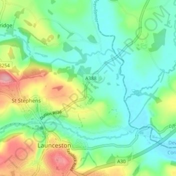 Dutson topographic map, elevation, terrain