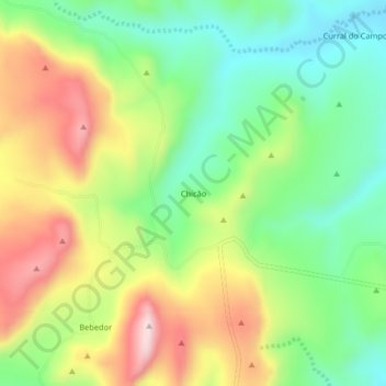 Chicão topographic map, elevation, terrain