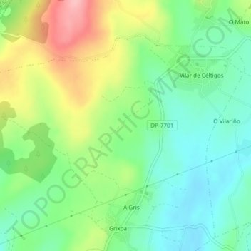 Alfarás topographic map, elevation, terrain