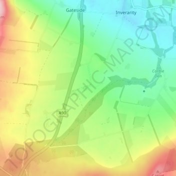 Gallowfauld topographic map, elevation, terrain