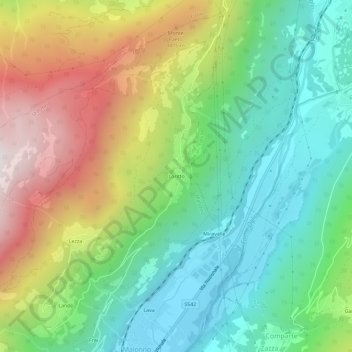 Loritto topographic map, elevation, terrain