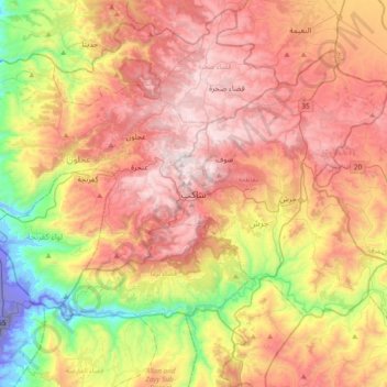 Sakib topographic map, elevation, terrain