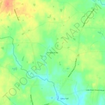Kindful Acres topographic map, elevation, terrain
