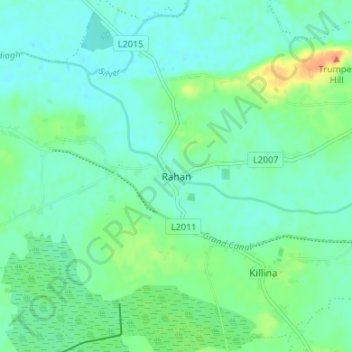 Rahan topographic map, elevation, terrain