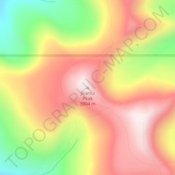 Jicarita Peak topographic map, elevation, terrain