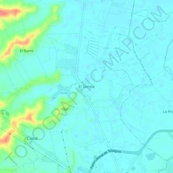 El Tambo topographic map, elevation, terrain