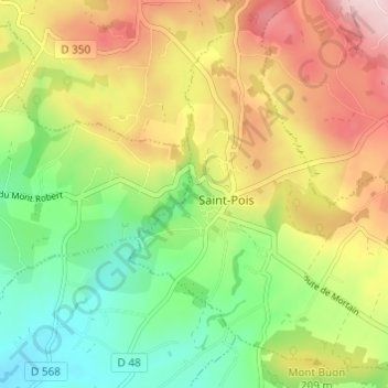 Le Val d'Enfer topographic map, elevation, terrain