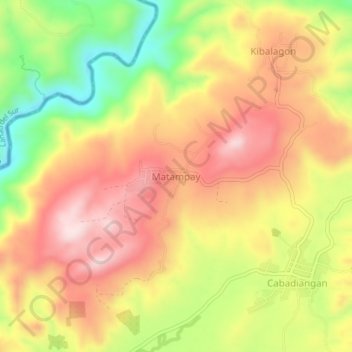 Matampay topographic map, elevation, terrain