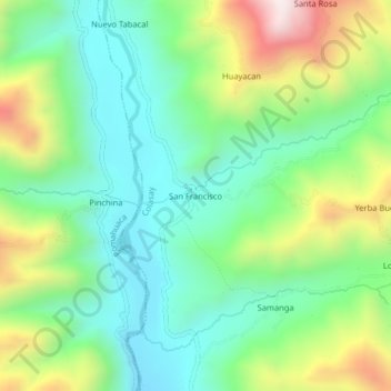 San Francisco topographic map, elevation, terrain