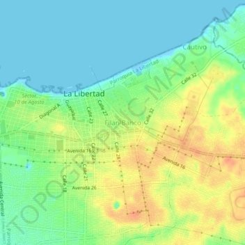 Filan Banco topographic map, elevation, terrain