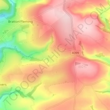 Benton topographic map, elevation, terrain
